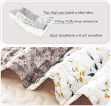 Load image into Gallery viewer, Light Grey Floral Patchwork 3 Piece Bedding Quilt Set
